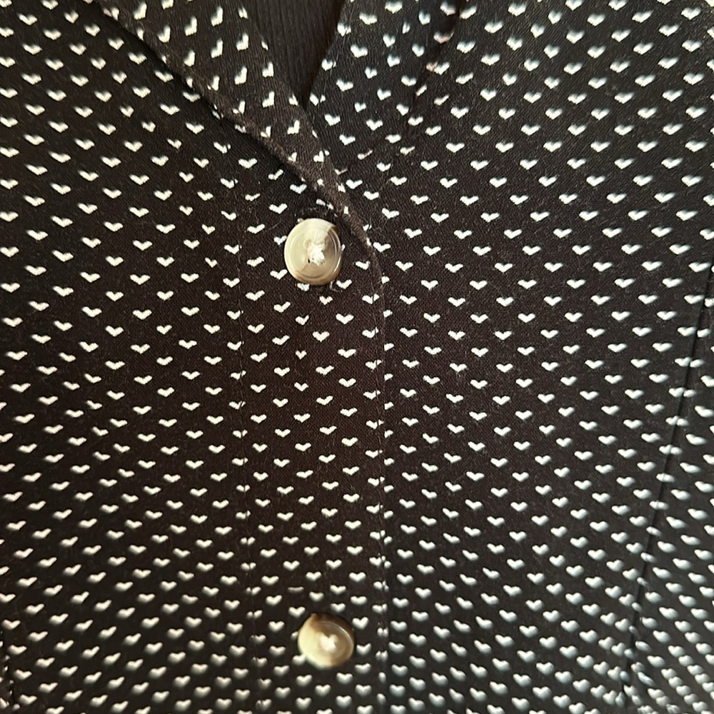 Cute heart pattern button down top - Picture 4 of 6